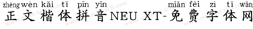 正文楷体拼音NEU XT字体转换